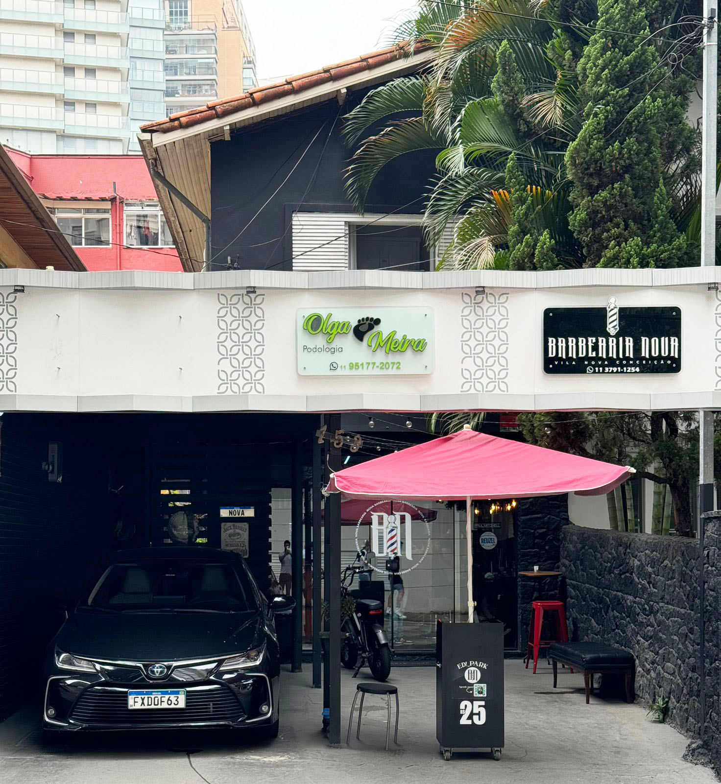 Fachada da Podologia Olga Meira na Vila Nova Conceição