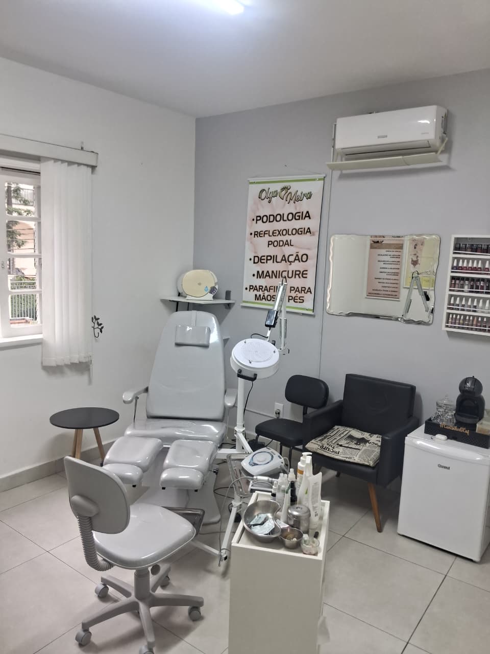 Sala de atendimento da Podologia Olga Meira